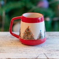 Weihnachtsbaum-Kaffeetasse, Handgemachte Weihnachtsgeschenk-Tasse, Keramiktasse von CeraBien