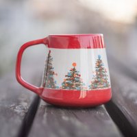 Weihnachtstasse, Neujahrsbaumtasse, Handgemachte Kaffeetasse Aus Keramik von CeraBien