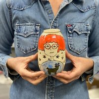 Funky Keramikölbrenner Rudolf Reindeer Aromatherapie-Diffusor von CeramicArtbyLucy