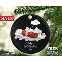 Babys Erste Weihnachtsverzierung - Neues Baby Elternteil Mädchen Jungen Sohn Tochter Mama Papa Neugeborene 1 von CeramicOrnamentsUS