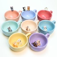Benutzerdefinierte 250Ml Niedliche Haustier Kaffeetasse Handgemachte Katze Hund Innerhalb Becher Personalisierte Großes Gedenkgeschenk Für von LycheeCeramic