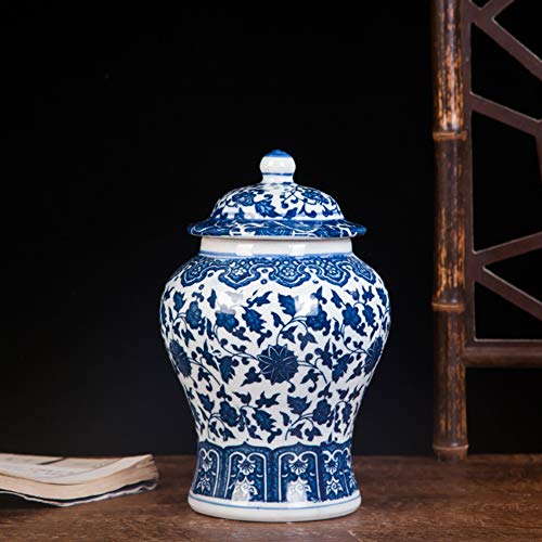 Antik Porzellan Vase Blau Und Weiß Keramikplatten Blumenvase Tempel Jar Vase Hand Gemacht China Ming-Stil Für Zuhause Dekoration Wohnzimmer-a H21cmxw15cm von CeramicVase