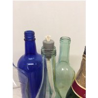 1 Grauer Keramik Dochthalter Diy Öllampe Recycling Glasflaschen Kerze Flamme Innendekoration Baumwolldocht von CeramicWickHolders