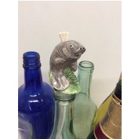 1 Manatee Keramik Dochthalter Diy Öllampe Recycling Glasflaschen Kerze Flamme Innendekoration Baumwolldocht von CeramicWickHolders