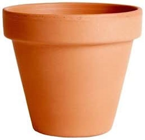 Handgefertigter Terrakotta-Blumentopf mit 13 cm Durchmesser mit glatter Oberfläche, klassisches Design für Innen- und Außendekoration, ideal für mittelgroße Pflanzen. von Ceramica de Argoncilhe