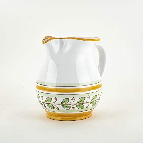 Ceramiche Azzaro & Romano Caltagirone Weinkrug aus Keramik (1/2 l) - Gelb - 0,5 Liter - Italienisch von Ceramiche Azzaro & Romano Caltagirone