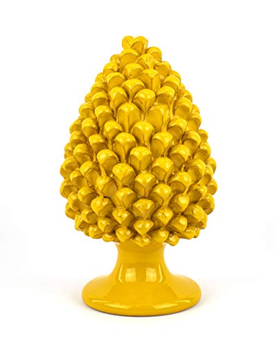 Sizilianischer Zapfen aus Caltagirone Keramik - Gelb - H 30 cm - komplett handgefertigt - 100% Made in Italy Sizilianischer Zapfen aus Caltagirone Keramik - Gelb - H 30 cm - komplett handgefertigt - 100% Made in Italy von Ceramiche Azzaro & Romano Caltagirone
