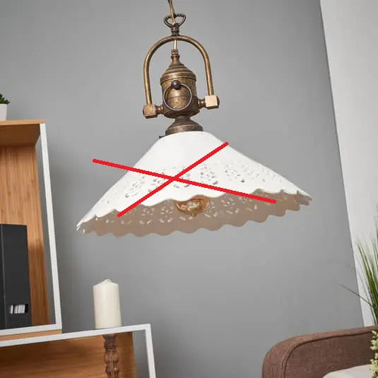 C-Ware Ceramiche Pizzo Hängeleuchte Hängeleuchte Deckenlampe Lampe E27 Siehe Text/Foto von Ceramiche