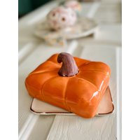 Handgemachte Keramik Kürbis Butterplatte von CeramicoByZelis