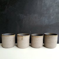 Weiß/Braunpottery Kaffeetasse Rustikale Steinzeug Keramiktasse Cafe Au Lait Tasse Teetasse Handgemachter Kaffee-Liebhaber-Geschenk Für Sie von CeramicsStories