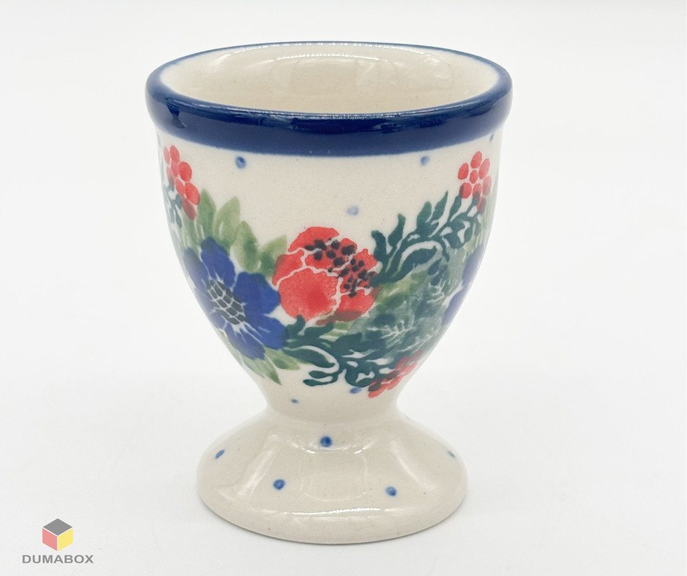 Ceramika Artystyczna Bolesławiec Eierbecher Traditioneller Eierbecher aus Bunzlauer Keramik – Blumenmotiv Ceramika Artystyczna Bolesławiec Eierbecher Traditioneller Eierbecher aus Bunzlauer Keramik – Blumenmotiv von Ceramika Artystyczna Bolesławiec