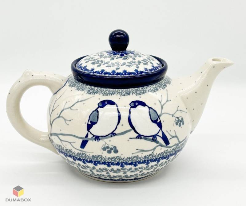 Ceramika Artystyczna Bolesławiec Teekanne Bunzlauer Keramik Teekanne mit Sieb Handgemalt Handgemacht von Ceramika Artystyczna Bolesławiec