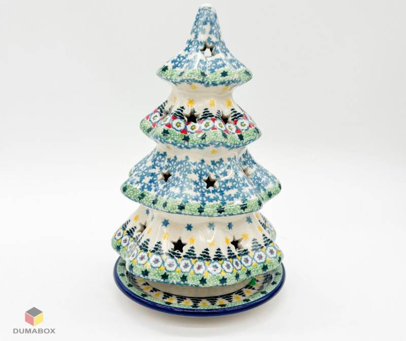 Ceramika Artystyczna Bolesławiec Teelichthalter Keramik-Lampion in Tannenbaumform – Handgemacht Unikat Ceramika Artystyczna Bolesławiec Teelichthalter Keramik-Lampion in Tannenbaumform – Handgemacht Unikat von Ceramika Artystyczna Bolesławiec