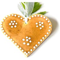 2Er Set Valentinstag Herz Keramik, Ornamente, Caramel Keramik Weihnachtsbaum Ornament Weiße Punkte Öko-Freundliche Dekoration 2Er Set Valentinstag Herz Keramik, Ornamente, Caramel Keramik Weihnachtsbaum Ornament Weiße Punkte Öko-Freundliche Dekoration von Ceraminic