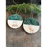 Woodland Personalisierte Weihnachtsbaumschmuck, Tierkeramikverzierung, Hirsch, Berg-Camping Im Freien Feiertags-Hauptdekor Woodland Personalisierte Weihnachtsbaumschmuck, Tierkeramikverzierung, Hirsch, Berg-Camping Im Freien Feiertags-Hauptdekor von Ceraminic