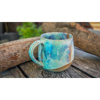 Handmade Keramik Tasse/Mug, Blau/Beige Handmade Keramik Tasse/Mug, Blau/Beige von CeramixByKim