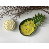 Seifenschale "Ananas", Handgemachte Ovale Keramik Seifenschale, Einzigartiges Geburtstagsgeschenk, Design von Ceramystiq