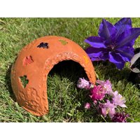 22 cm Keramik Haus Häuschen Kleintier Höhle Meerschweinchen Hamster Nagetier Nagetiere Mäuse Mäuschen Kleintiere Ratte Nagerhaus Nagerhöhle von Ceratina