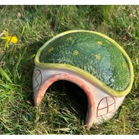 22 cm Keramik Haus Häuschen Kleintier Höhle Meerschweinchen Hamster Ratten Nager Nagetier Nagetiere Mäuse, Kleintiere Nagerhaus Nagerhöhle von Ceratina