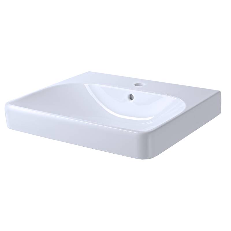 Geberit Waschbecken eckig 'Smyle Square' weiß 60 x 16,5 x 48 cm von Geberit