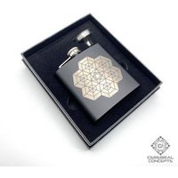 Vakuum-Röhren - Schwarz Edelstahl-Flasche Geschenk Für Ihn Hochzeitsgeschenk Trauzeugen Heilige Geometrie Zerebrale Konzepte Graviert Vakuum-Röhren - Schwarz Edelstahl-Flasche Geschenk Für Ihn Hochzeitsgeschenk Trauzeugen Heilige Geometrie Zerebrale Konzepte Graviert von CerebralConcepts