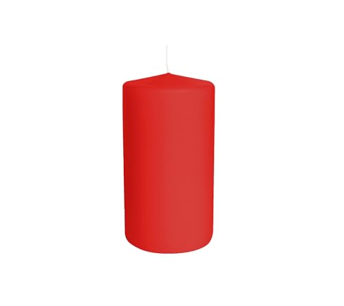 12 Kerzen, Kerzen, Durchmesser 5 cm, Höhe 8 cm, Rot von Cereria di Giorgio