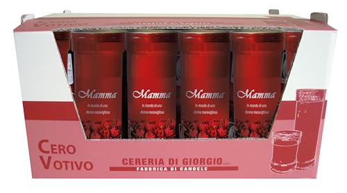 30 Votivkerzen – Farbe Rot – Modell P50 – mit Widmung "For La Mama" – Brenndauer 55 Stunden – Cereria Di Giorgio 30 Votivkerzen – Farbe Rot – Modell P50 – mit Widmung "For La Mama" – Brenndauer 55 Stunden – Cereria Di Giorgio von Cereria di Giorgio