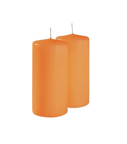 4 Stumpenkerzen – Farbe Orange – Durchmesser 7 cm, Höhe 15 cm – Brenndauer 85 Stunden – Cereria Di Giorgio 4 Stumpenkerzen – Farbe Orange – Durchmesser 7 cm, Höhe 15 cm – Brenndauer 85 Stunden – Cereria Di Giorgio von Cereria di Giorgio