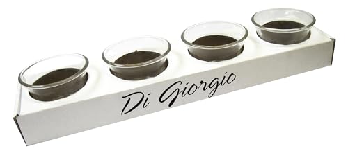 4er Set Teelichthalter aus Glas mit ausgestelltem Rand von Cereria di Giorgio