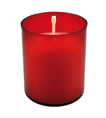 Cereria di Giorgio Liturgisches Teelicht, Keramik, rot, 5,9 x 4,8 x 5,9 cm, 4 Einheiten von Cereria di Giorgio