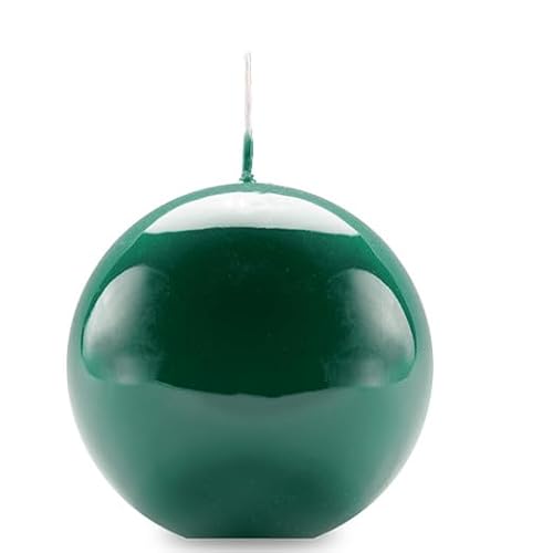 Dekorative lackierte Kugelkerze Durchmesser 10 cm - Brenndauer 49 Stunden - Farbe Dunkelgrün - Geschenkbox - Cereria Di Giorgio Dekorative lackierte Kugelkerze Durchmesser 10 cm - Brenndauer 49 Stunden - Farbe Dunkelgrün - Geschenkbox - Cereria Di Giorgio von Cereria di Giorgio
