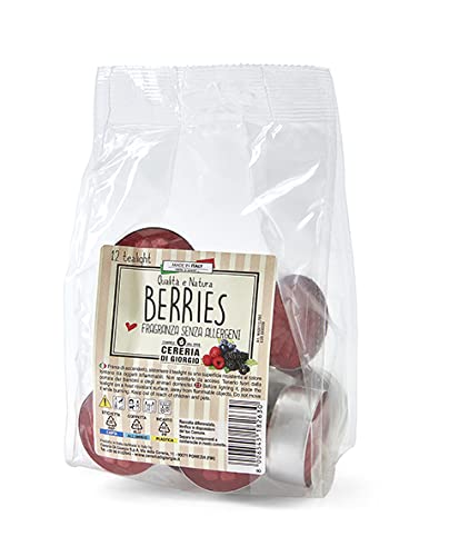 Duft-Teelicht Berries - 12 Stück - ohne Allergene von Cereria di Giorgio