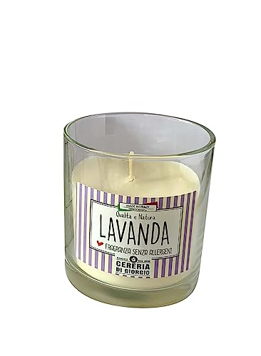 Duftende Kerze aus pflanzlichem Wachs im Glas Lavendel - ohne Allergene von Cereria di Giorgio