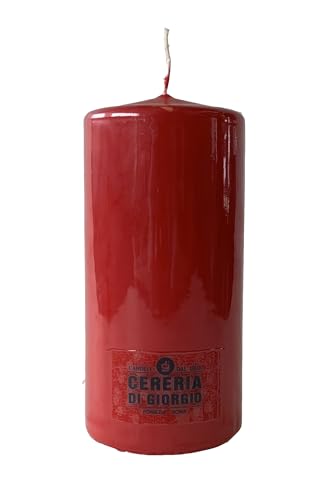 Kerze Durchmesser 7 cm Höhe 15 cm - Rot von Cereria di Giorgio