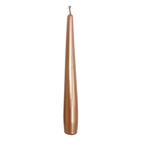Konische Metall-Kerzen Ø 2,2 cm H 21 cm - 6 Stück - Roségold von Cereria di Giorgio