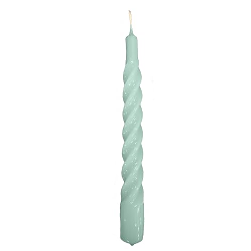 Lackierte Kerzen gedreht, Durchmesser 2,2 cm, Höhe 21 cm - 3 Stück - Farbe Vintage Green - Cereria Di Giorgio Lackierte Kerzen gedreht, Durchmesser 2,2 cm, Höhe 21 cm - 3 Stück - Farbe Vintage Green - Cereria Di Giorgio von Cereria di Giorgio