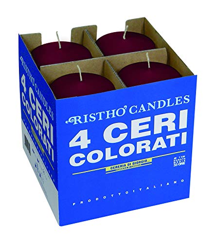 Risthò 56203_28 Kerzen, Wachs, Bordeaux, Einheitsgröße von Cereria di Giorgio