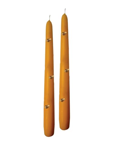 Set mit 2 konischen Kerzen Senf mit Wachsbienen - Höhe 25 cm - Handwerk - Made in Italy - Cereria Di Giorgio Set mit 2 konischen Kerzen Senf mit Wachsbienen - Höhe 25 cm - Handwerk - Made in Italy - Cereria Di Giorgio von Cereria di Giorgio
