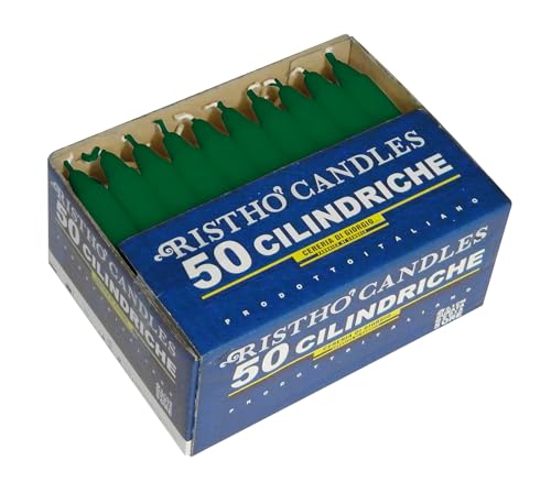 Set mit 50 Stumpenkerzen Durchmesser 2,1 cm Höhe 16 cm - Brenndauer 5 Stunden - Farbe Dunkelgrün Set mit 50 Stumpenkerzen Durchmesser 2,1 cm Höhe 16 cm - Brenndauer 5 Stunden - Farbe Dunkelgrün von Cereria di Giorgio