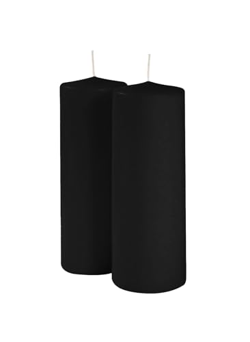 Stumpenkerzen Durchmesser 7 cm Höhe 20 cm - 2 Stück - Farbe Schwarz - Cereria Di Giorgio Stumpenkerzen Durchmesser 7 cm Höhe 20 cm - 2 Stück - Farbe Schwarz - Cereria Di Giorgio von Cereria di Giorgio