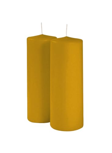 Stumpenkerzen Durchmesser 7 cm Höhe 20 cm - 2 Stück - Farbe Senf - Cereria Di Giorgio Stumpenkerzen Durchmesser 7 cm Höhe 20 cm - 2 Stück - Farbe Senf - Cereria Di Giorgio von Cereria di Giorgio