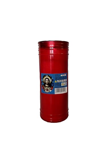 Votivkerze Heiliges Herz Big Size P80 Farbe Rot - Dauer 4 Tage von Cereria di Giorgio