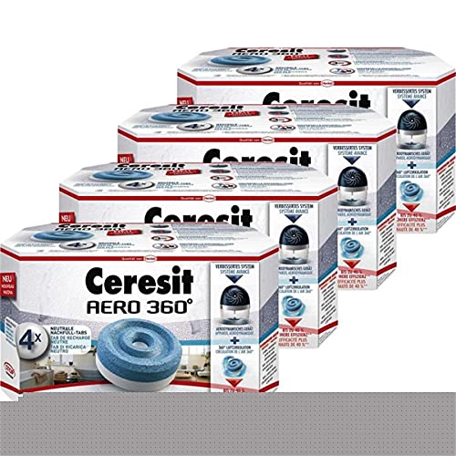 Henkel Ceresit Luft-Entfeuchter-Tabs AERO 360 Nachfüller 4x450g Tab (4er Pack) von Ceresit