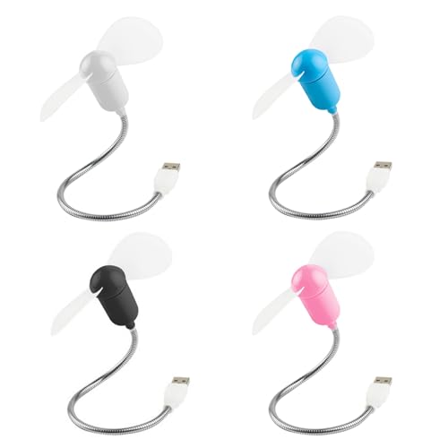 Cerioll Mini Lüfter,Flexibler Lüfter,Mini USB Ventilator,USB Ventilator Mit Flexiblem Hals,Faltbar Schwanenhals Fan,Flexibler USB -Lüfter mit weichen Lüfterflügeln Für Laptop Zuhause und Büro von Cerioll