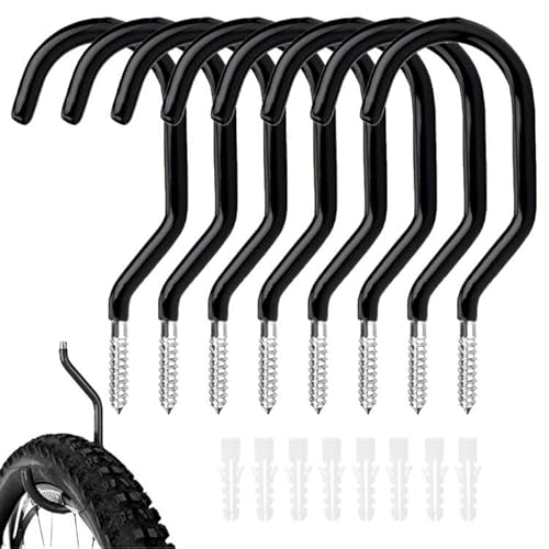Fahrradhaken,8 Stück Decke Fahrrad Haken,Fahrradaufbewahrungshaken,Fahrradhaken Schwarz,Fahrradschraubhaken,Deckehaken/Wandhalterung Fahrradhaken für Fahrrad Aufbewahrung,Lager,Garage Fahrradhalter Fahrradhaken,8 Stück Decke Fahrrad Haken,Fahrradaufbewahrungshaken,Fahrradhaken Schwarz,Fahrradschraubhaken,Deckehaken/Wandhalterung Fahrradhaken für Fahrrad Aufbewahrung,Lager,Garage Fahrradhalter von Cerioll