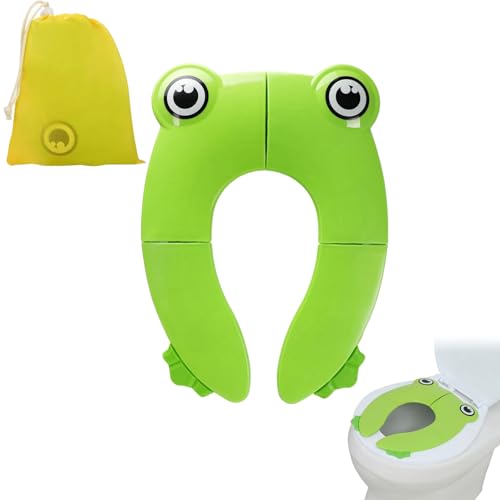 Faltbarer Toilettensitz Kinder, Tragbar Kinder Toilettentrainer Sitz, WC Sitz Kleinkind Reise Töpfchentrainer, Faltbarer Kinder Toilettensitz, Klappbarer Kinder Toilettentrainer für Unterwegs, Blau von Cerioll