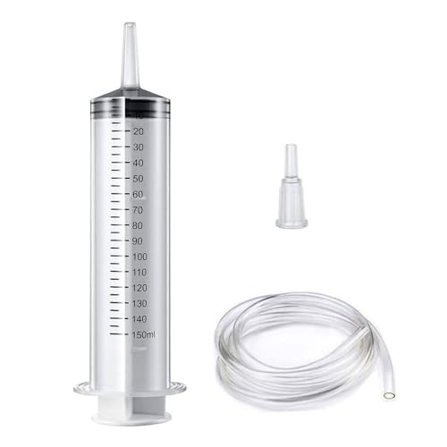 Große Spritzen Mit Schlauch, Spritze 150ml Mit Schlauch, 150ml Spritzen Set Mit Schlauch, 150ml Spritze Mit Schlauch, Kunststoff Spritze Mit Schlauch, Großer Plastikspritze, Für Industrie, Garten von Cerioll