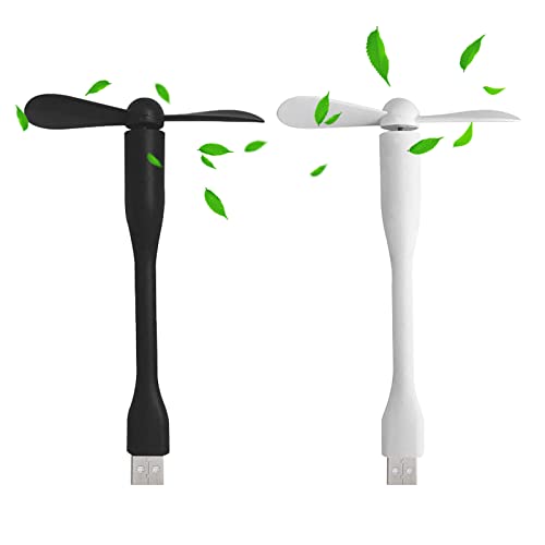 Mini USB Ventilator,90mm USB Ventilator Mit Flexiblem Hals,2 Stücke Flexibler Mini-USB-Ventilator,Mini Ventilator USB Telefon Fan,Abnehmbarer Lüfter Für PC Powerbank,Mini-USB-Ventilator(2 Farben) von Cerioll