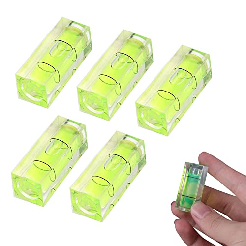 Mini-Wasserwaage,Platz Mini Wasserwaage,5 Stücke Mini Bubble Level,Bubble Small Level,Balance Bubble Small Level,Spirit Level Bubbles,Blase Kleine Ebene Instrument,Mini Bubble Spirit Level(10*10*29MM) von Cerioll