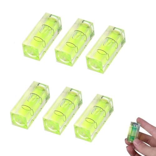 Platz Mini Wasserwaage, Bubble Small Level, Mini Bubble Spirit Level, Wasserwaage Libelle für Camping,Kameras,Stationäre Bilder Verwendet Werden (15 × 15 × 40 MM, 6 Stücke) von Cerioll